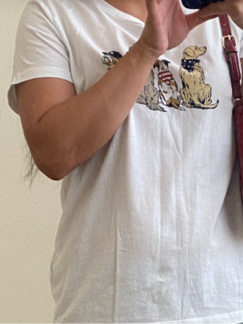 J. Crew White Tee with Illustrated Dogs Graphic